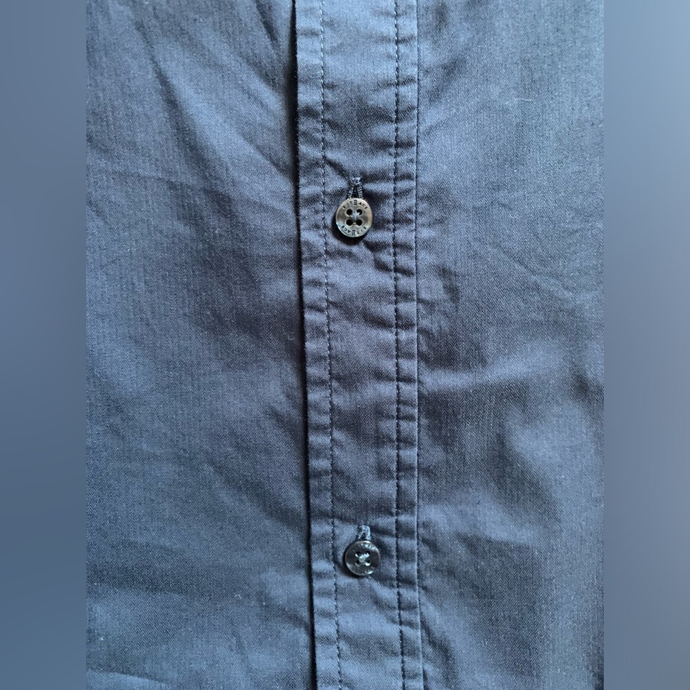 Kit and Ace Acadia Long Sleeve Poplin Shirt Navy Blue Size XL - Picture 6 of 9